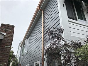 Copper k style round downspout